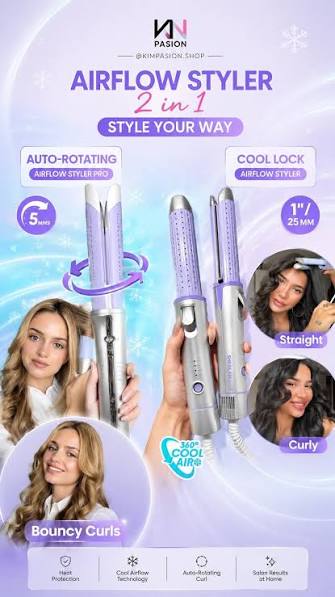 فر کننده و حالت دهنده مو شیگلم مدل Airflow Styler Pro-25mm